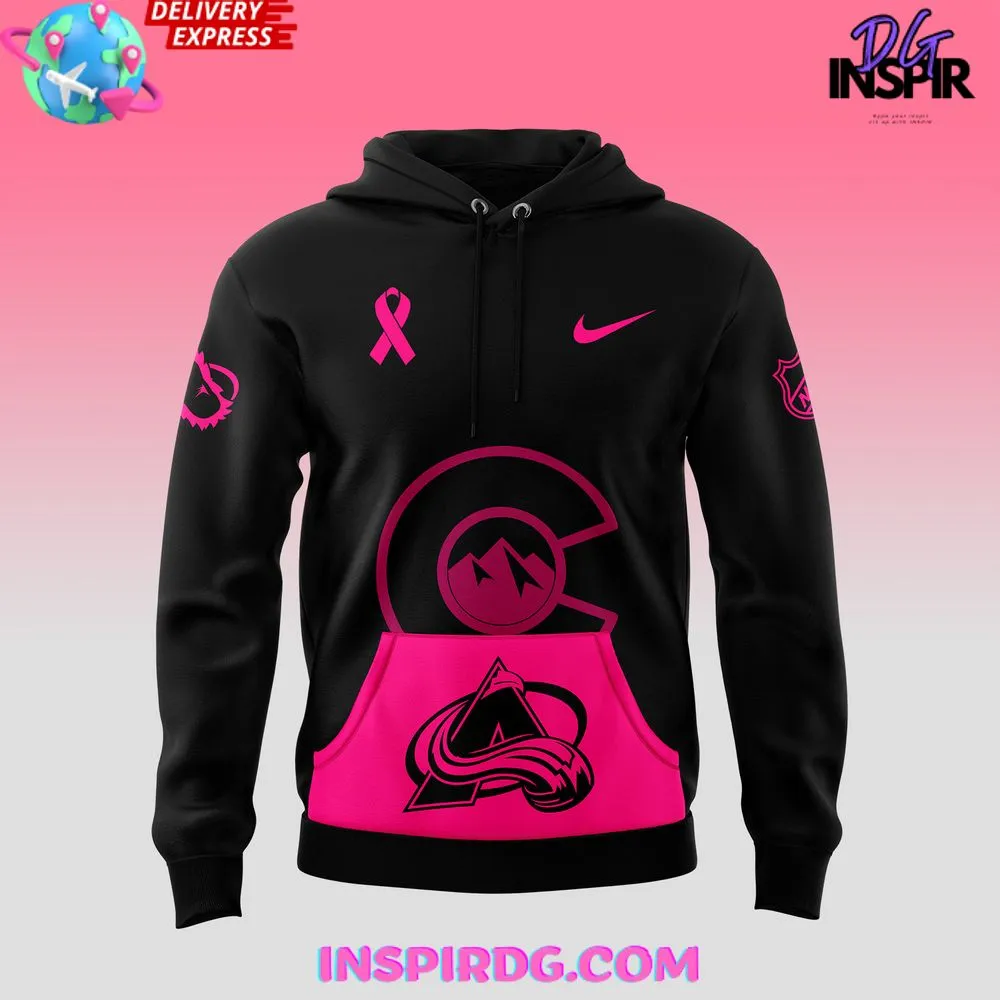 -Colorado Avalanche Crucial Catch Breast Cancer 2024 Hoodie