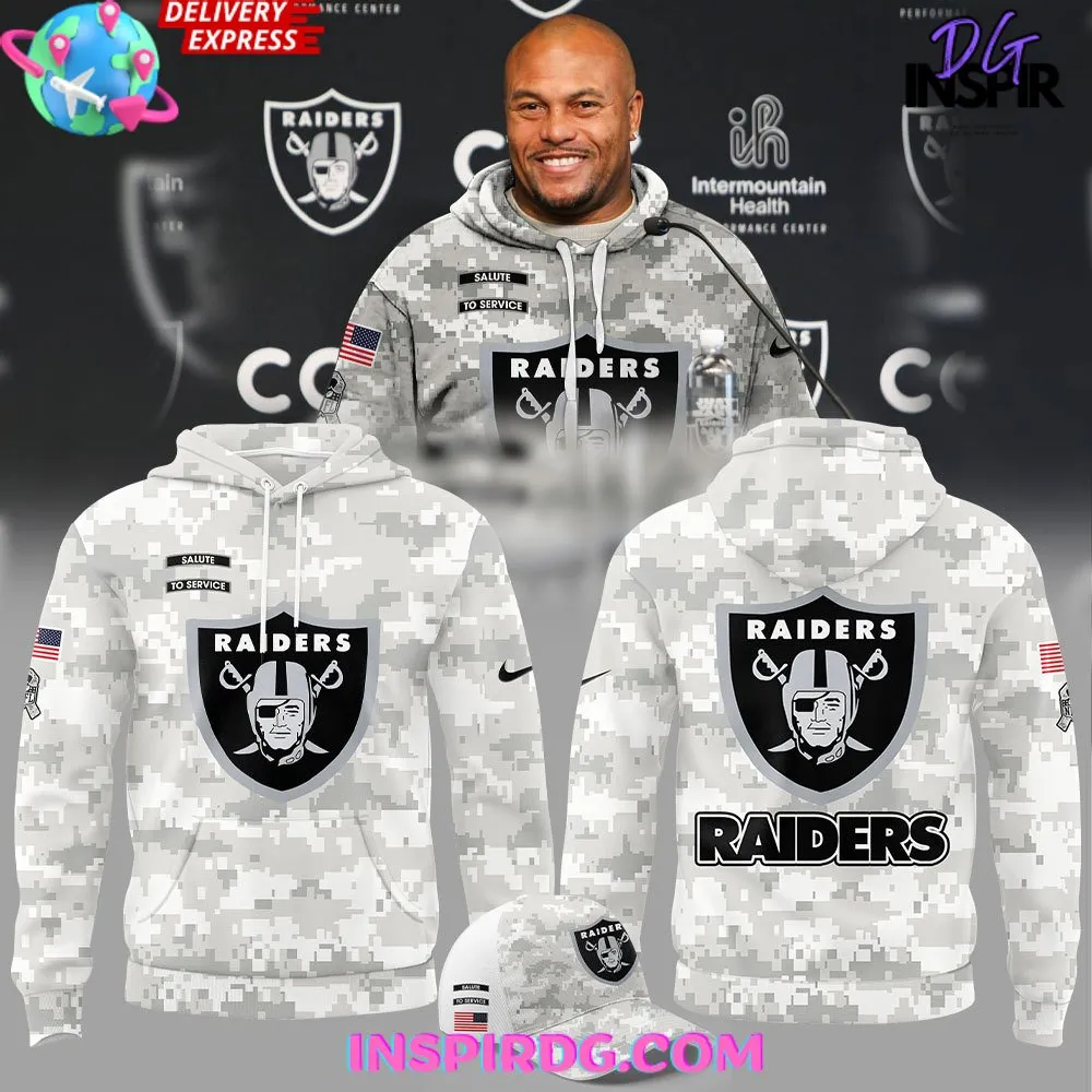 -Las Vegas Raiders Salute to Service 2024 Hoodie