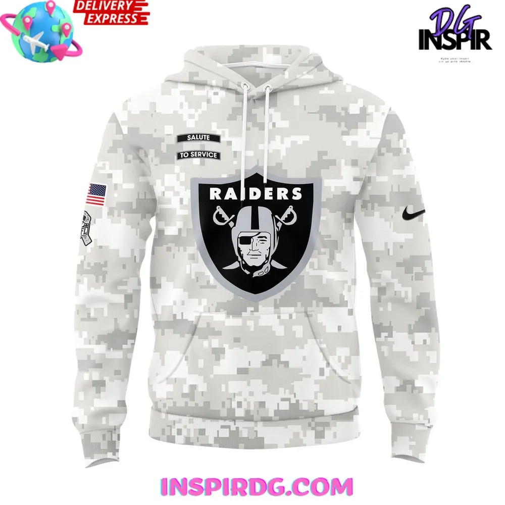 -Las Vegas Raiders Salute to Service 2024 Hoodie