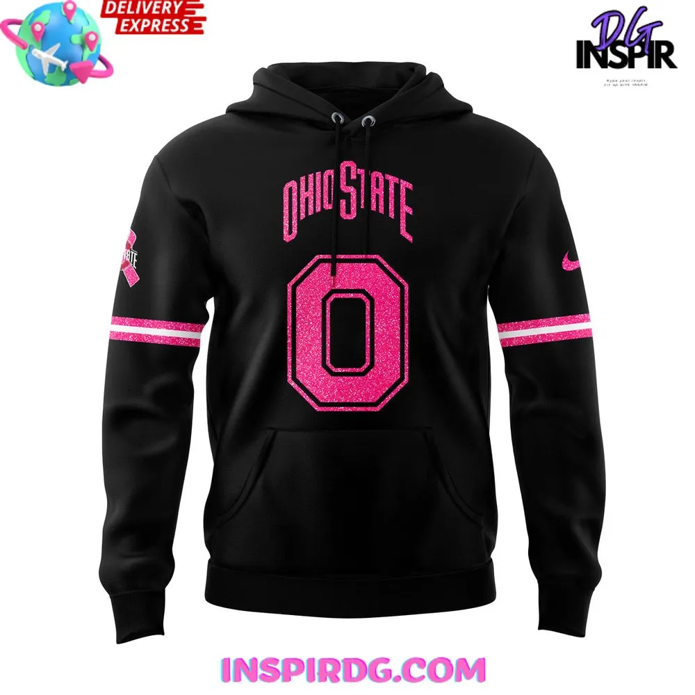 -Ohio State Football Breast Cancer Awareness 2024 Hoodie