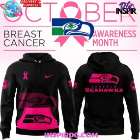 -Seattle Seahawks NFL Crucial Catch Breast Cancer 2024 Hoodie