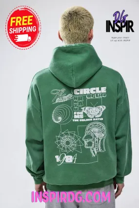 -Urban Outfitters UO Green Circle Of Life Hoodie