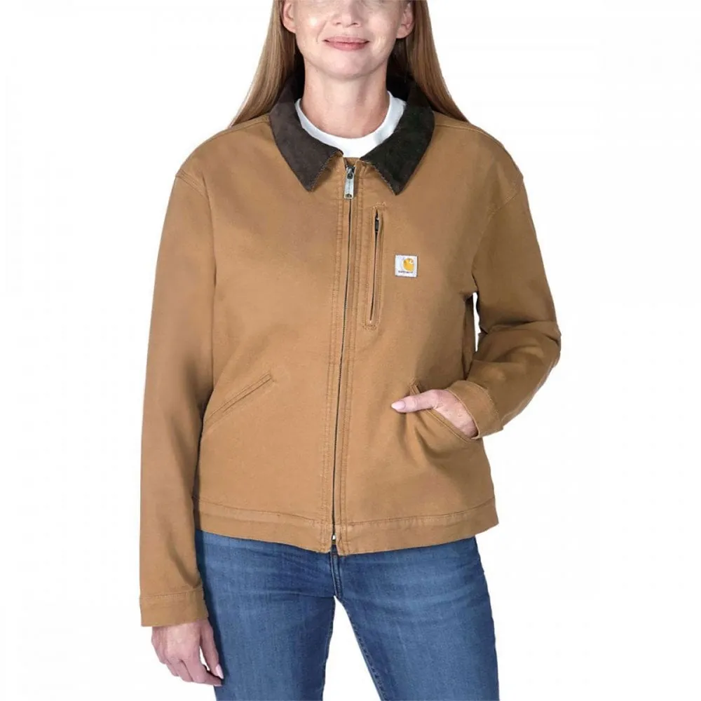 106208 Womens Relaxed Fit Canvas Detroit Jacket Carhartt Brown XL *One Size Only - Outlet Store*