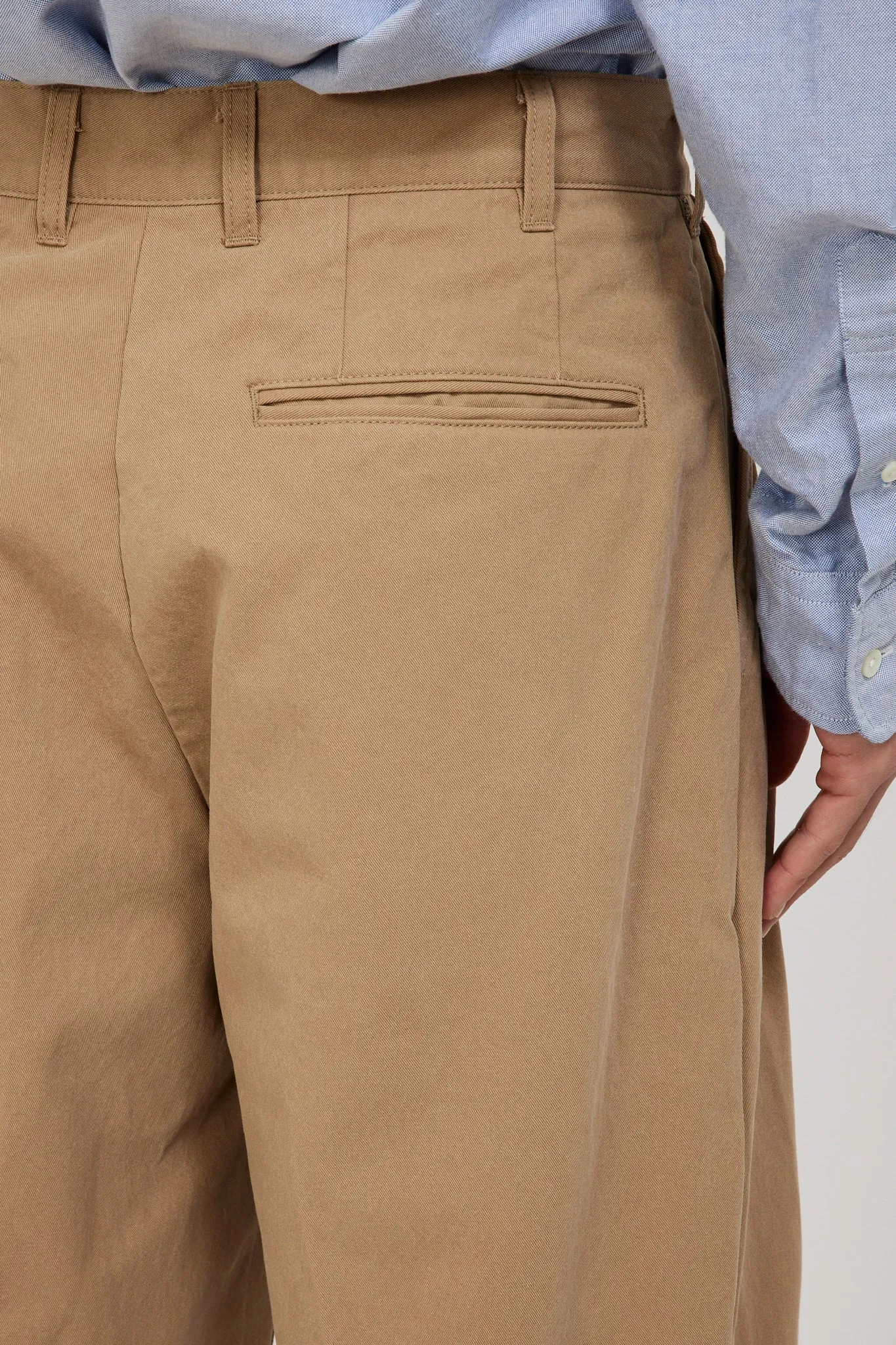 2 Pleats Trousers Twill Khaki