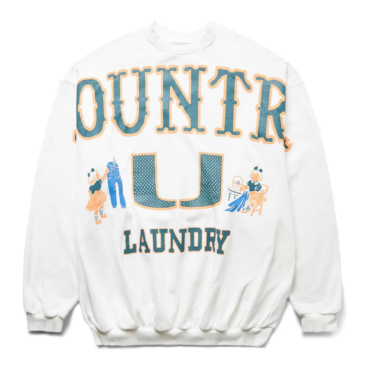 30/- FLEECE BIG SWEATSHIRT (BIG KOUNTRY) WHITE