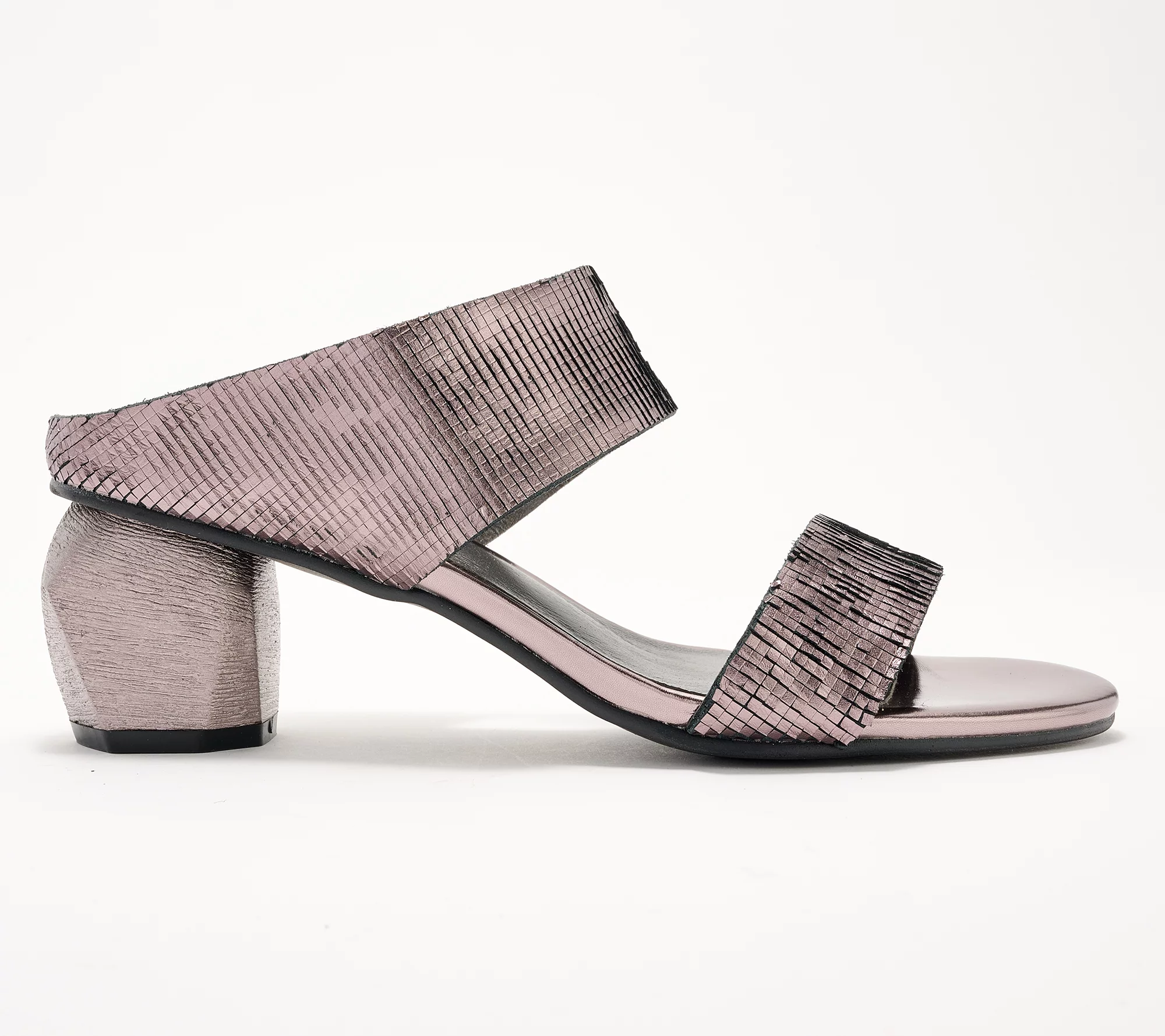 "As Is" Antelope Leather Heeled Sandals- Amelia