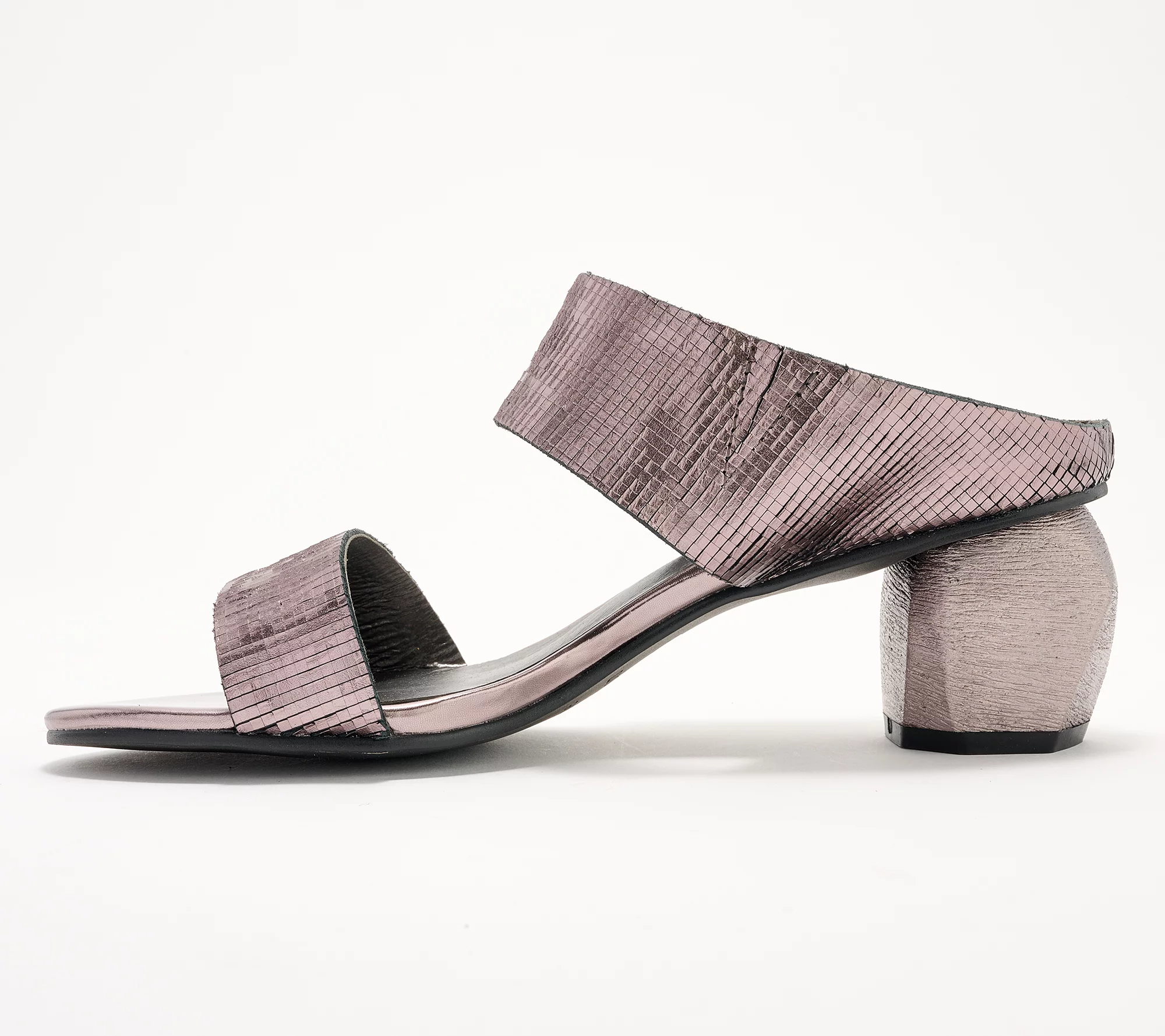 "As Is" Antelope Leather Heeled Sandals- Amelia