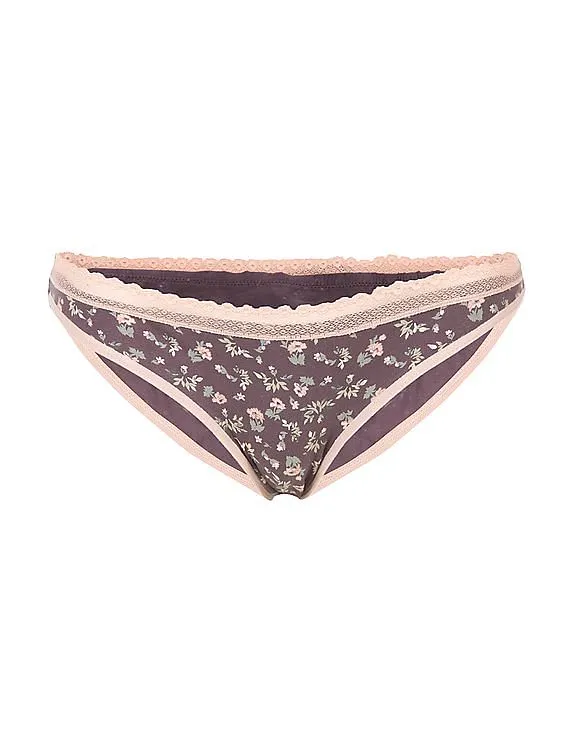 Aeropostale Ditsy Floral Print Bikini Briefs