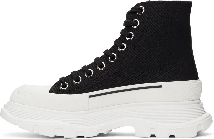 Alexander McQueen Black Tread Slick High Sneakers