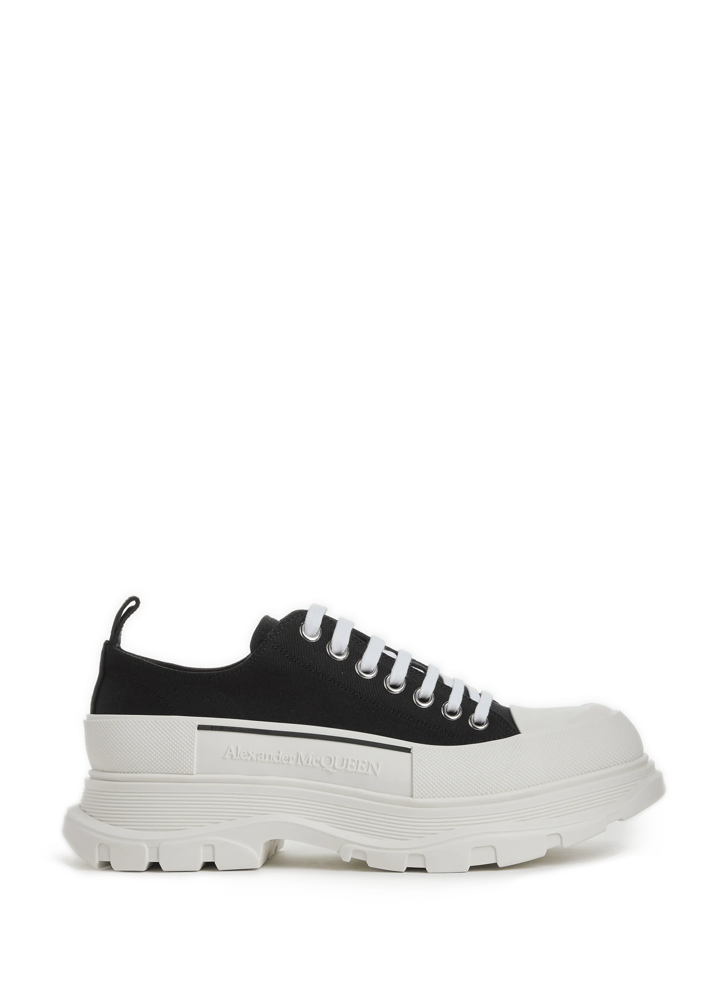 Alexander mcqueen  Tread Slick cotton canvas sneakers - Black