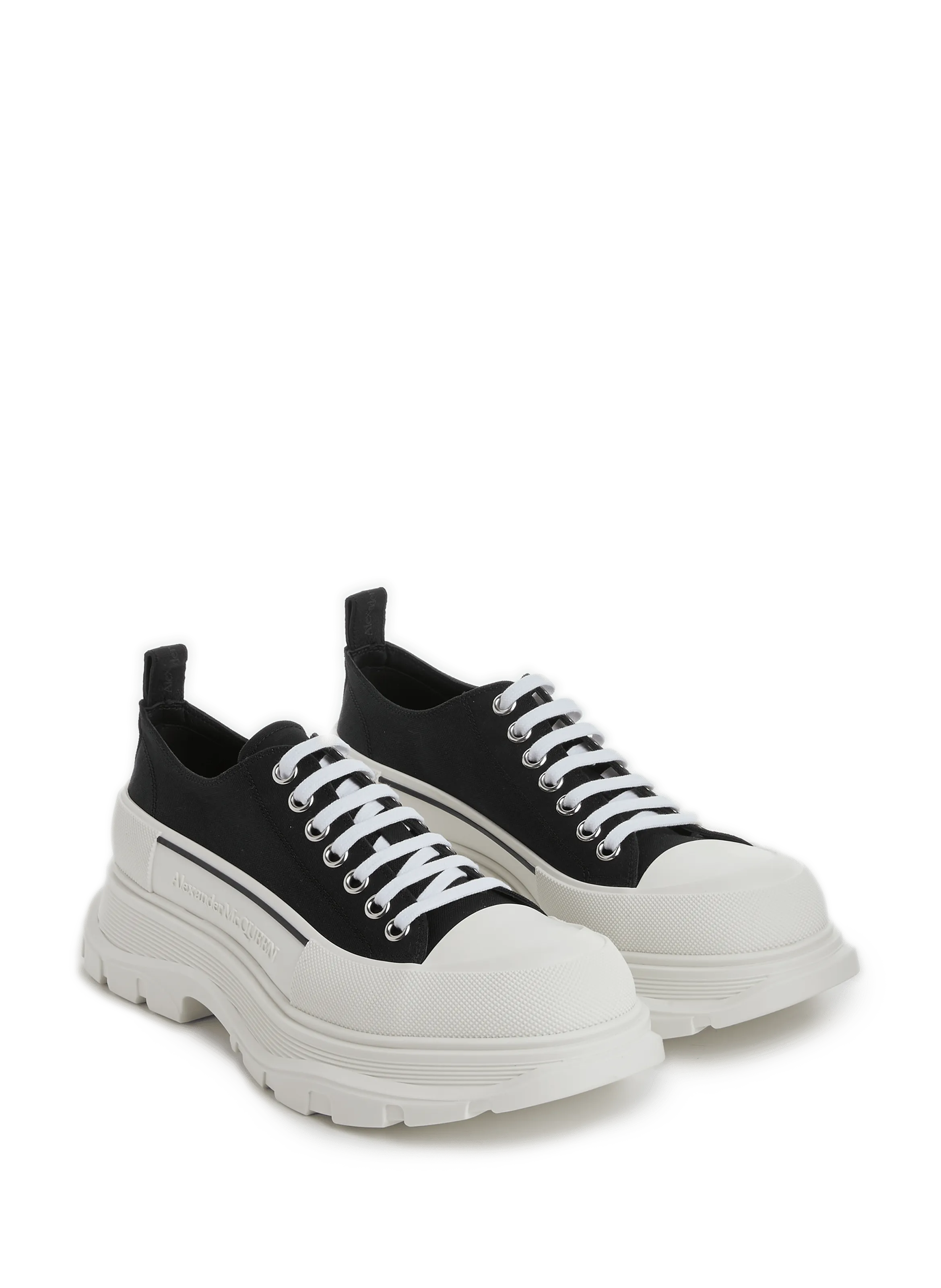 Alexander mcqueen  Tread Slick cotton canvas sneakers - Black