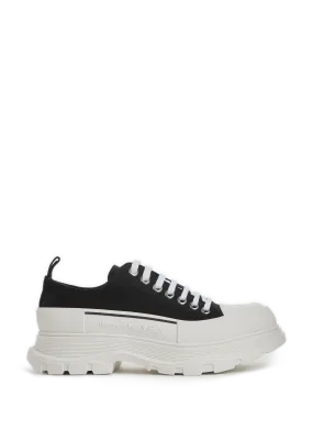 Alexander mcqueen  Tread Slick cotton canvas sneakers - Black