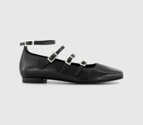 ALOHAS Luke Ballet Flats Black Leather