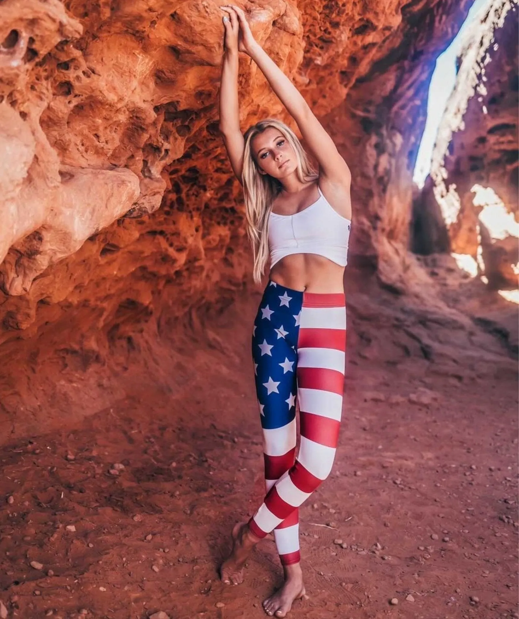 American Flag Leggings