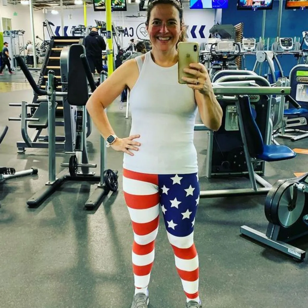 American Flag Leggings