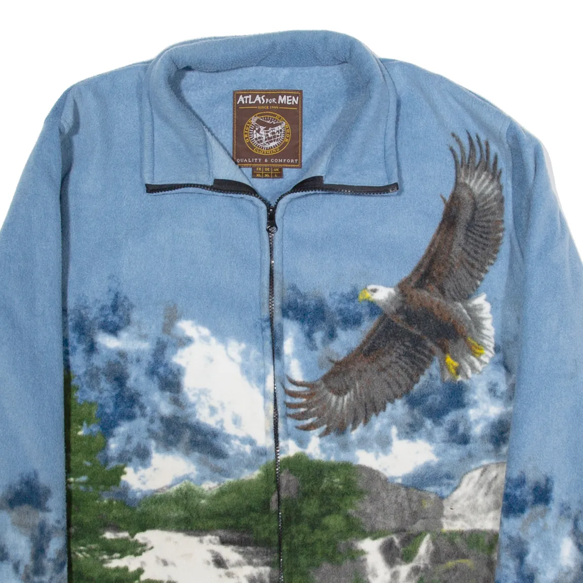 ATLAS Eagle Mountains Mens Fleece Jacket Blue L