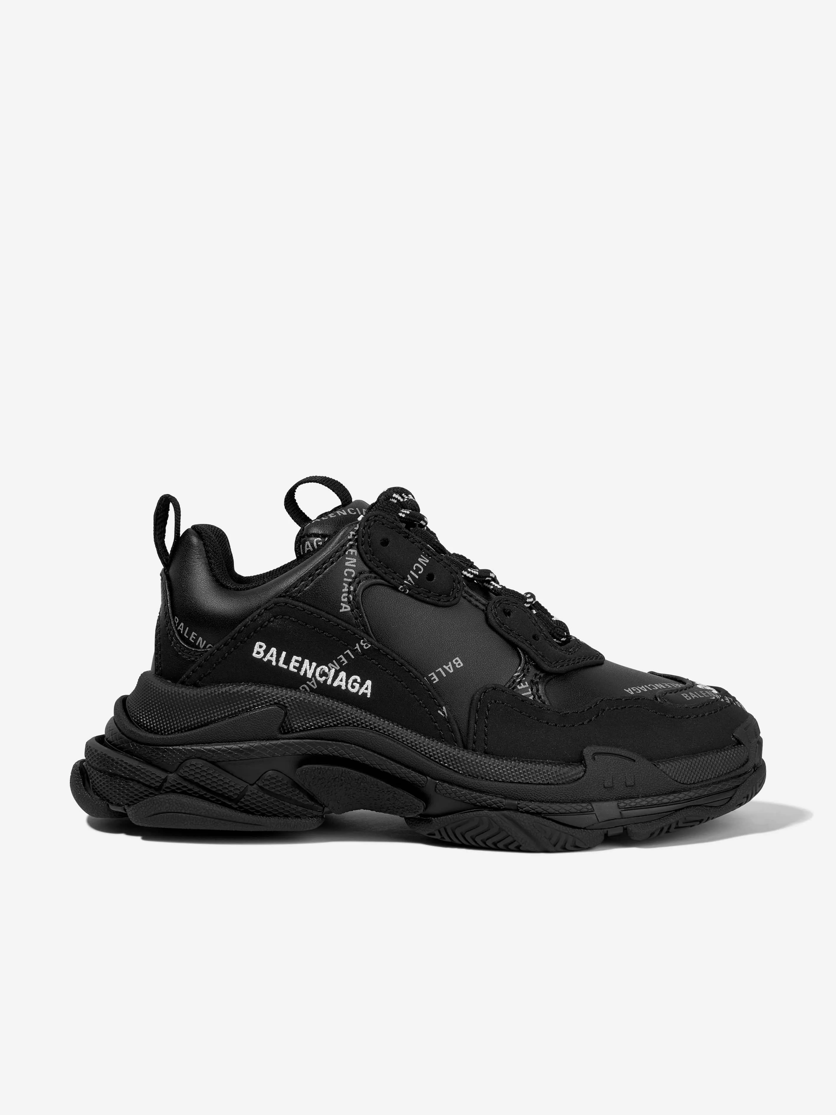 Balenciaga Kids Reflective Logo Triple S Trainers