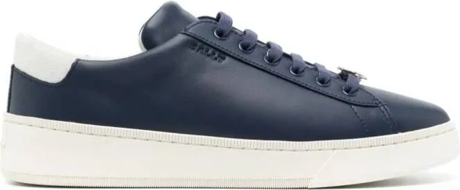 Bally logo-debossed leather sneakers Blue