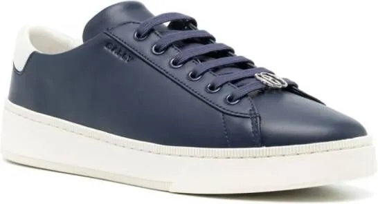 Bally logo-debossed leather sneakers Blue