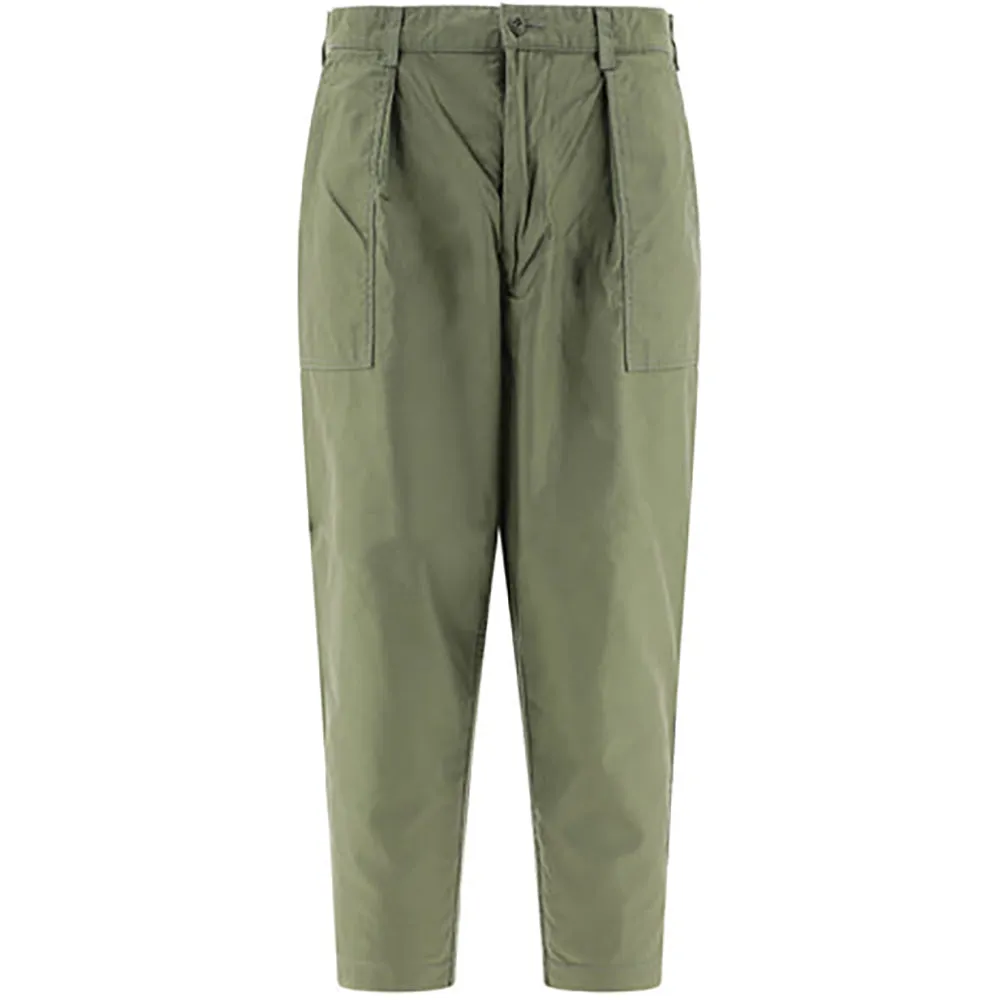 Beams Men's Green 1 Pleat Baker Trousers