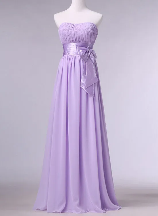 Beautiful Lavender Mismatch Chiffon Simple Bridesmaid Dress , Simple Party Dress, Evening Dress 2018