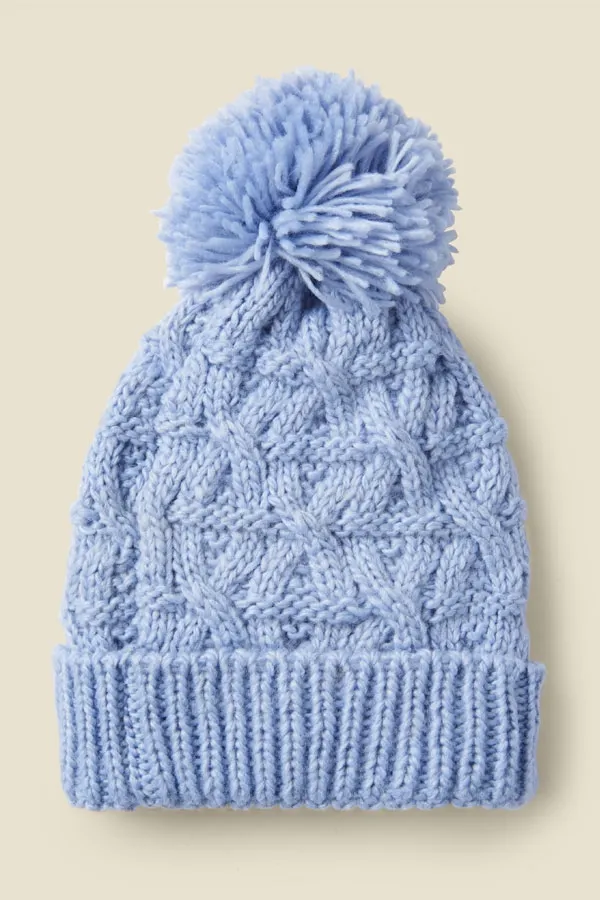 Bella Pale Blue Chunky Knitted Hat