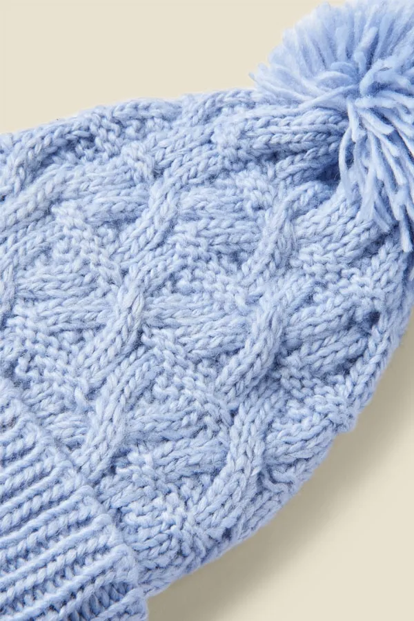 Bella Pale Blue Chunky Knitted Hat