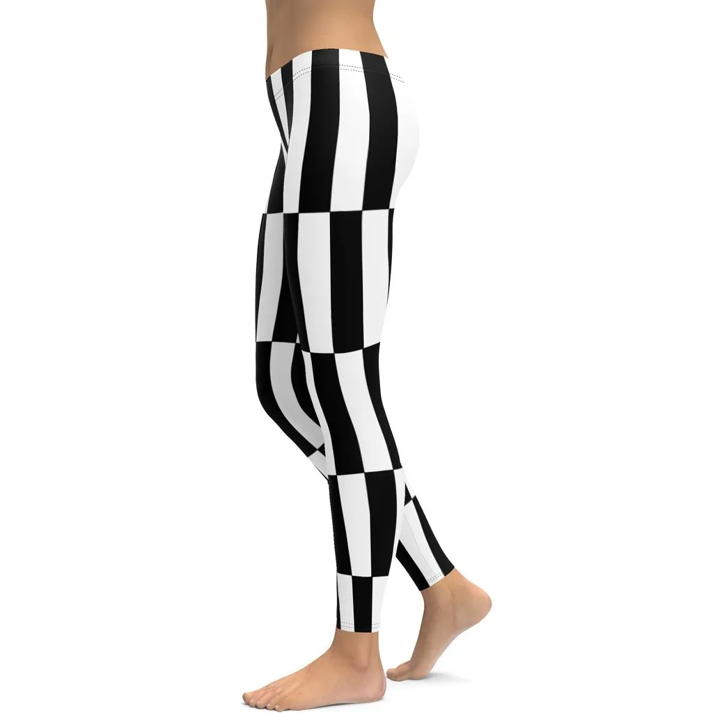 Black and White Optical Illusion Leggings