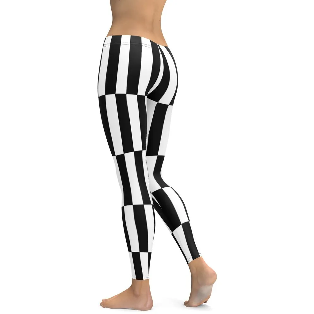 Black and White Optical Illusion Leggings