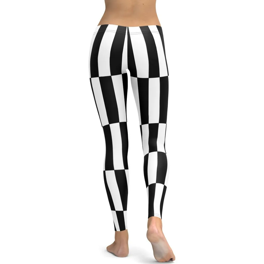 Black and White Optical Illusion Leggings