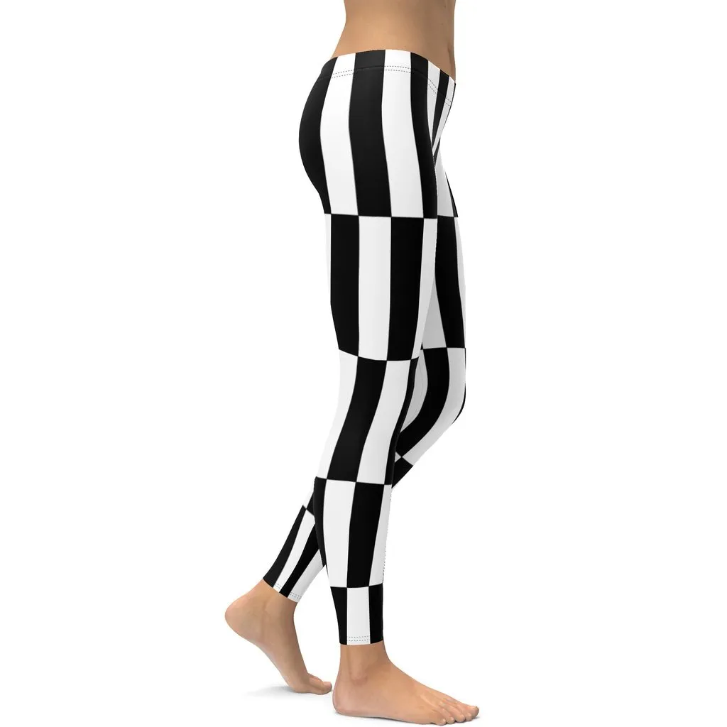 Black and White Optical Illusion Leggings