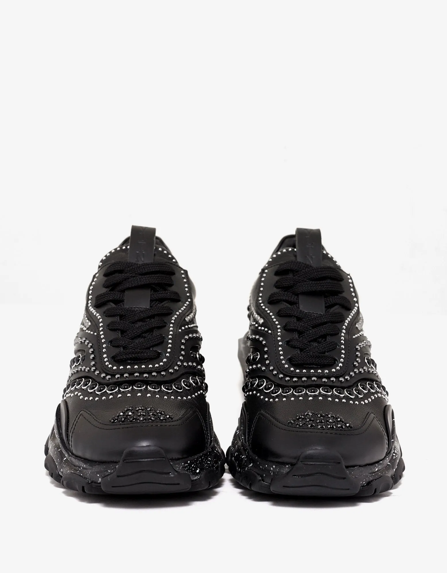 Black Embellished Bounce Trainers