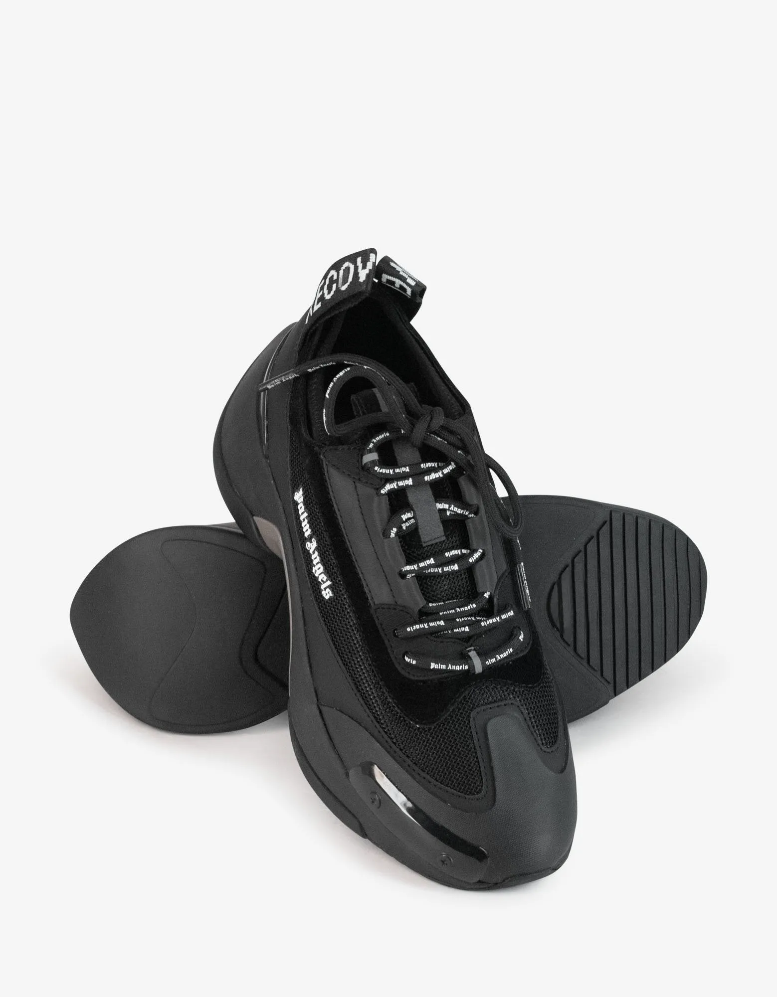 Black Recovery Lace-Up Trainers