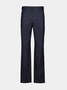 Blue Technical Cotton Trousers