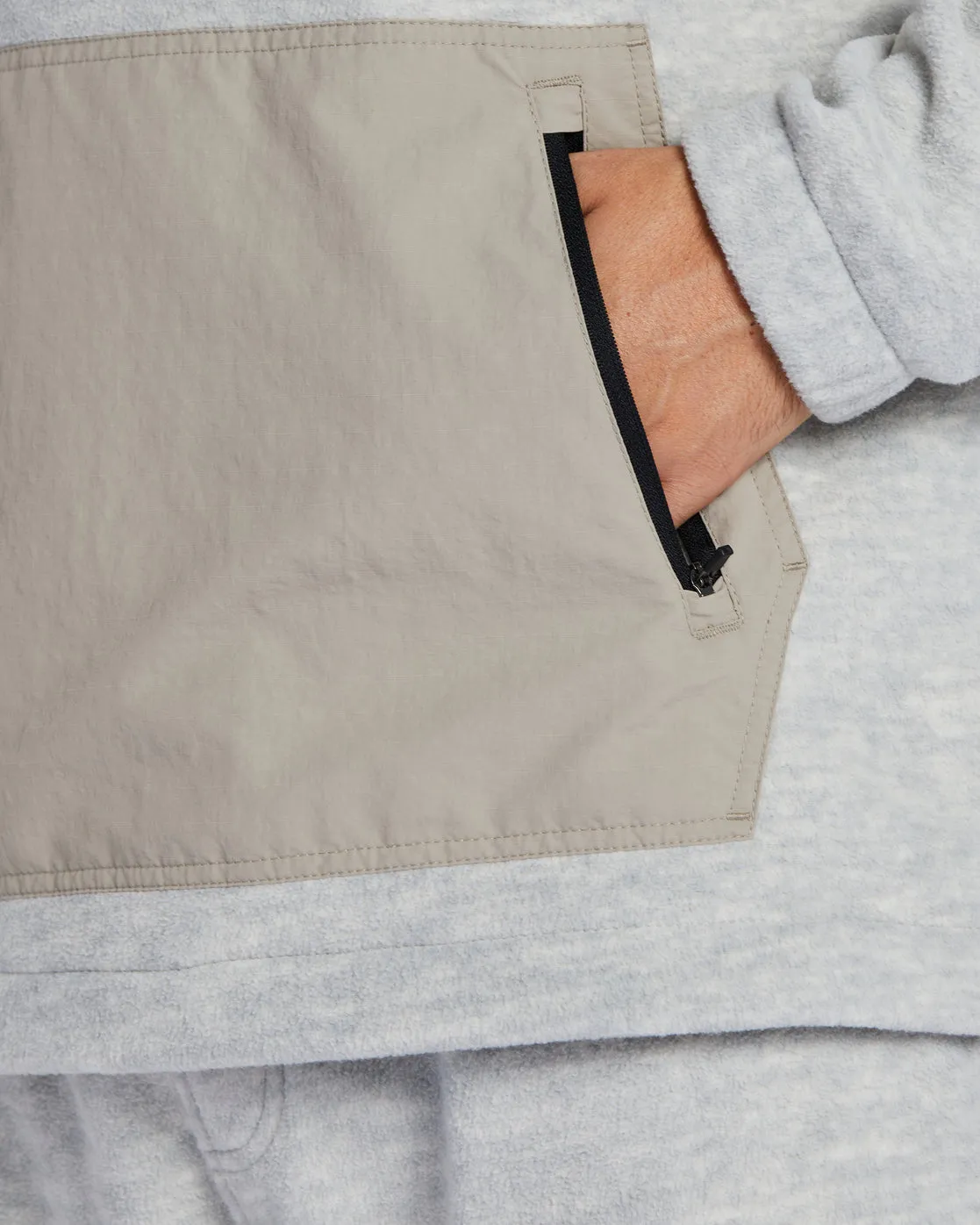 Boundary Graphene Half-Zip Fleece - Oatmeal Heather