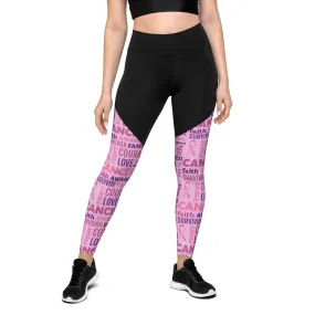 Breast Cancer Awareness Compression Leggings