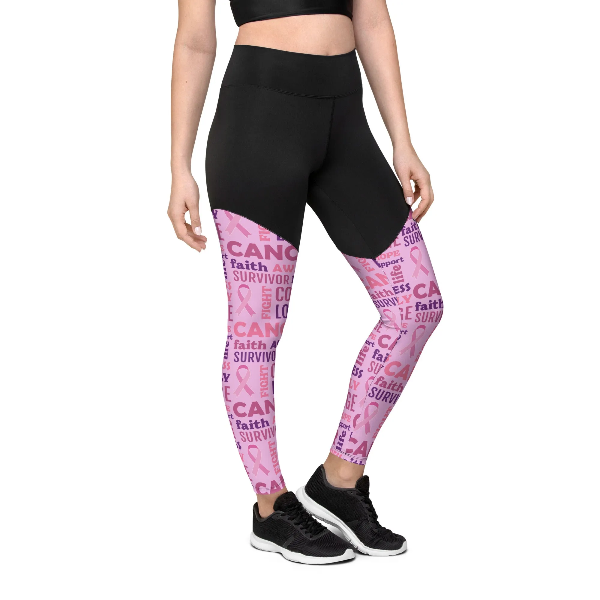 Breast Cancer Awareness Compression Leggings