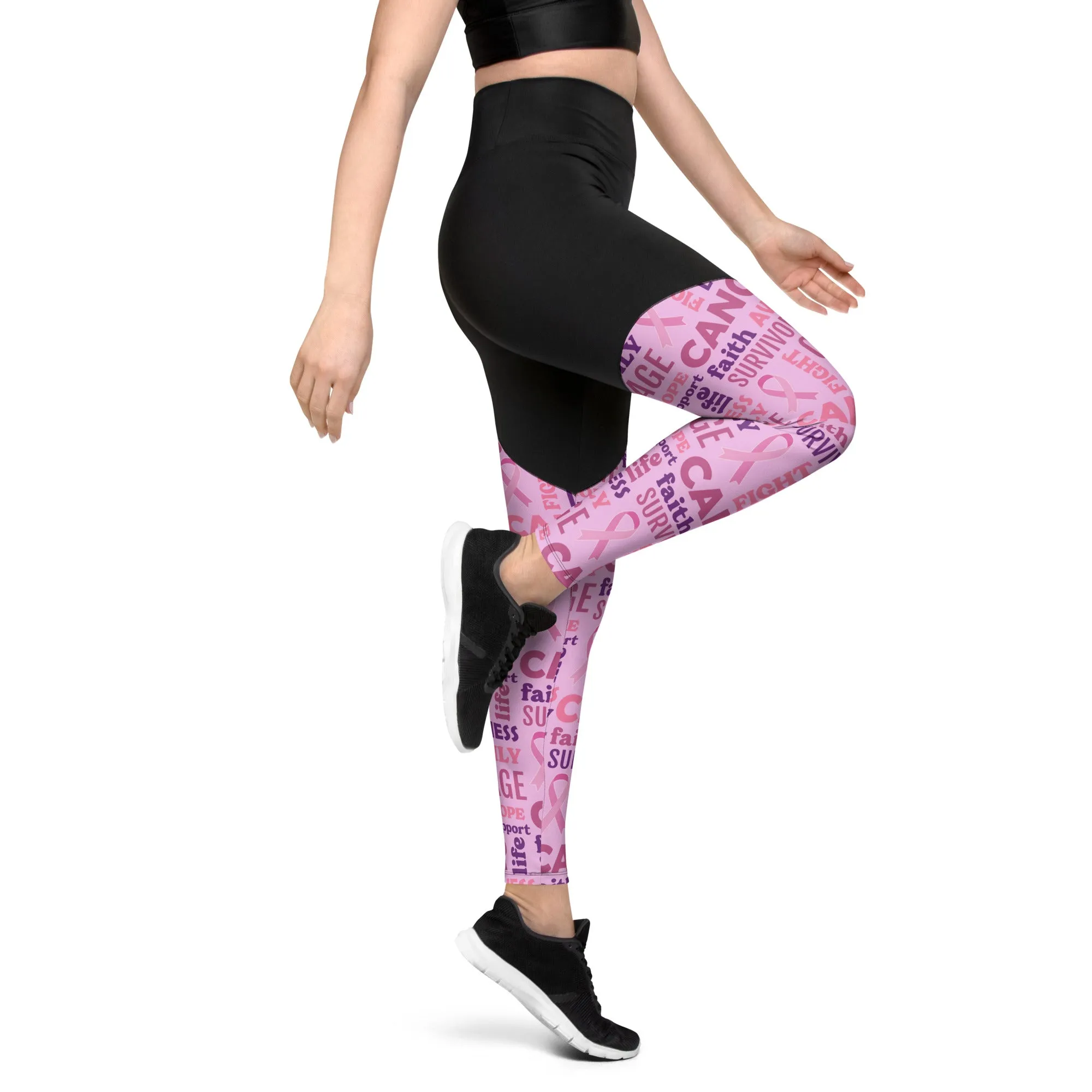 Breast Cancer Awareness Compression Leggings