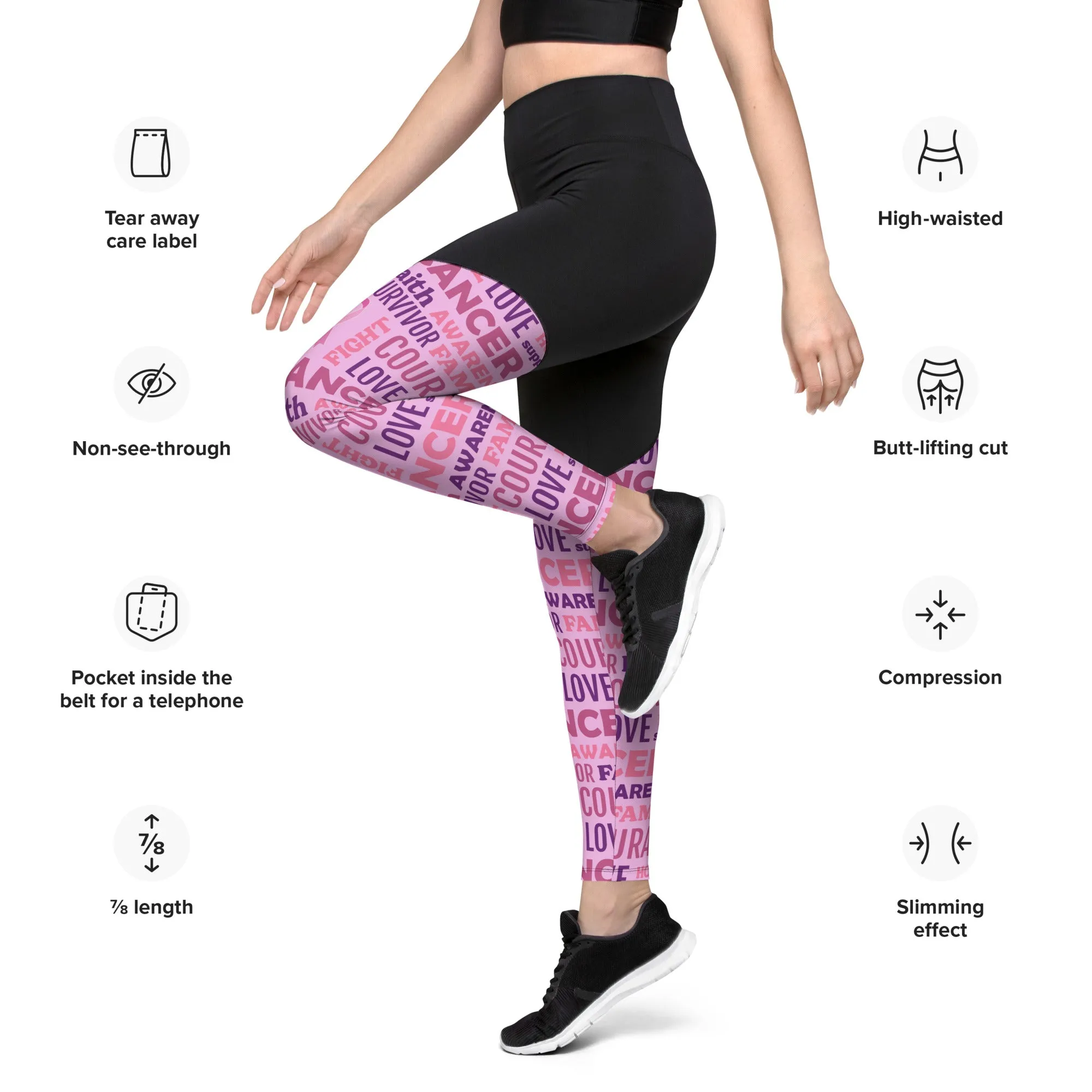 Breast Cancer Awareness Compression Leggings