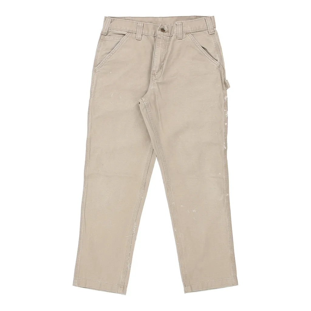 Carhartt Carpenter Trousers - 32W 30L Beige Cotton