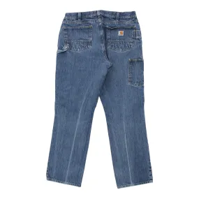 Carhartt Carpenter Trousers - 34W 32L Blue Cotton