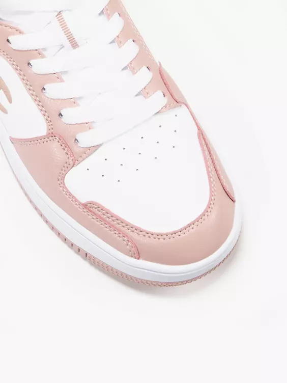 Champion  White/Pink Rebound 2.0 Mid Trainers