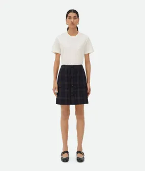 Checked Cotton Mouline Skirt