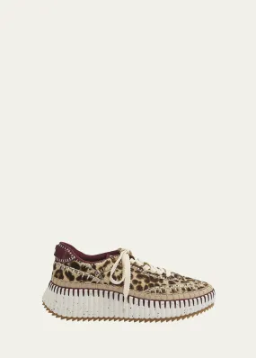 Chloe Nama Leopard Stitch Walking Sneakers