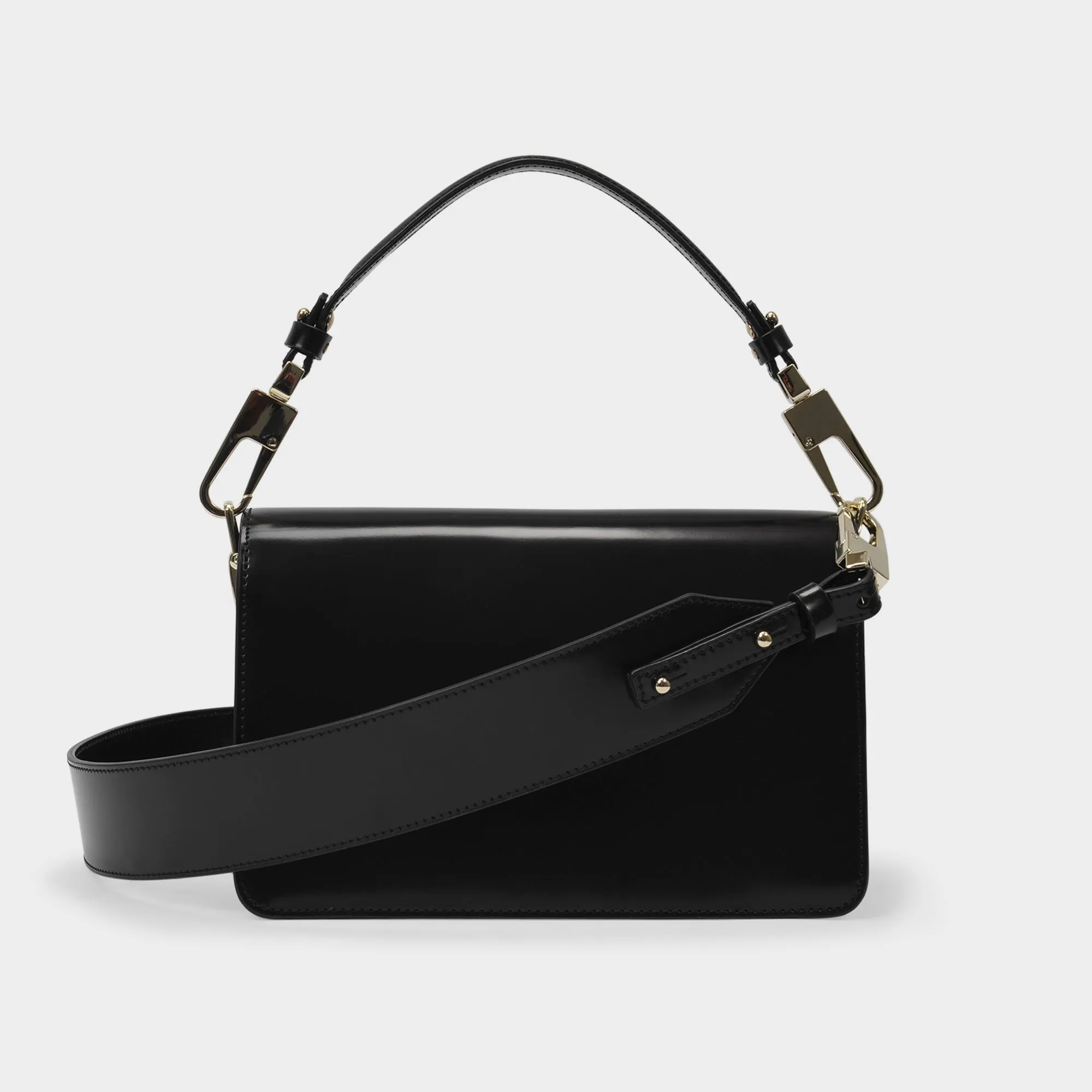 Chylak  Shoulder Bag in Glossy Black Leather