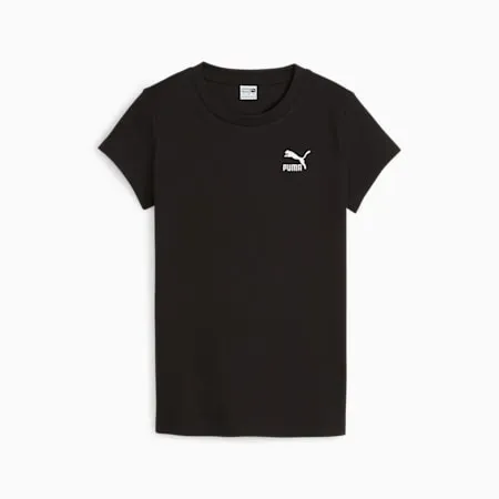 CLASSICS Women's Ribbed Slim Tee | PUMA Black | PUMA Shop All Puma | PUMA 