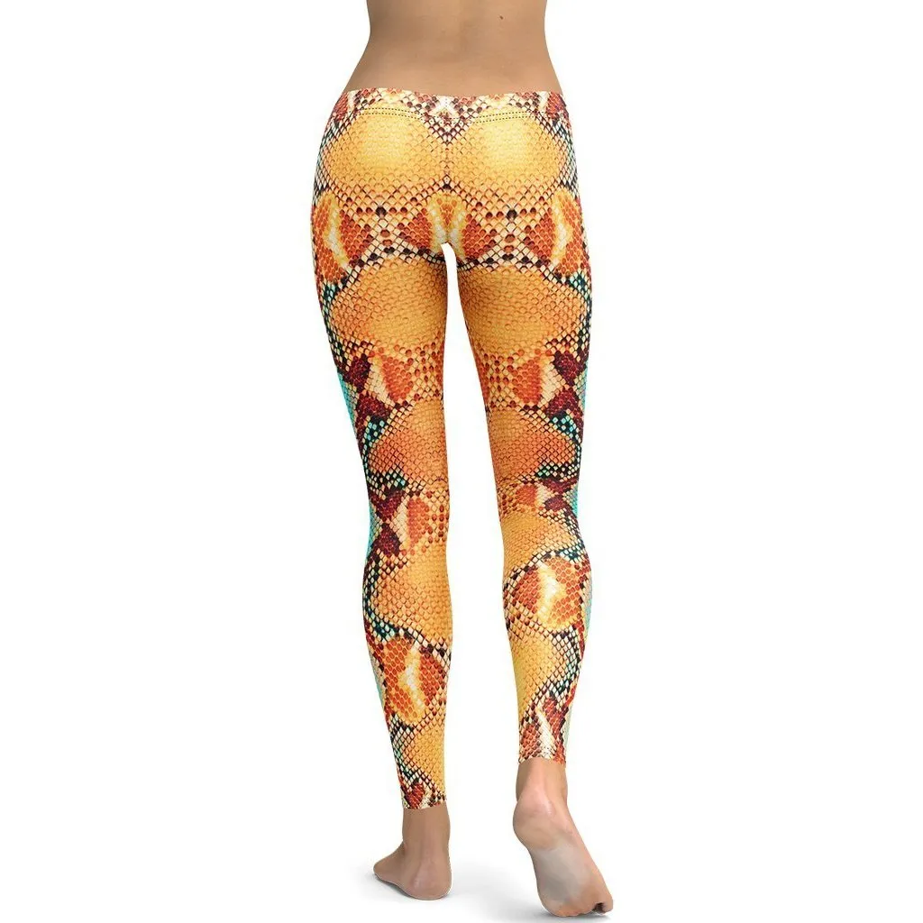 Colorful Snake Pattern Leggings