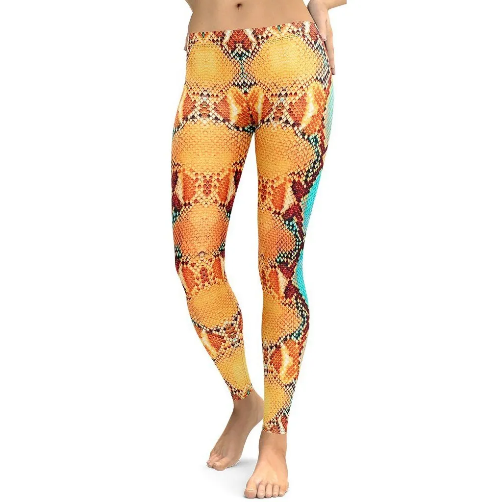 Colorful Snake Pattern Leggings