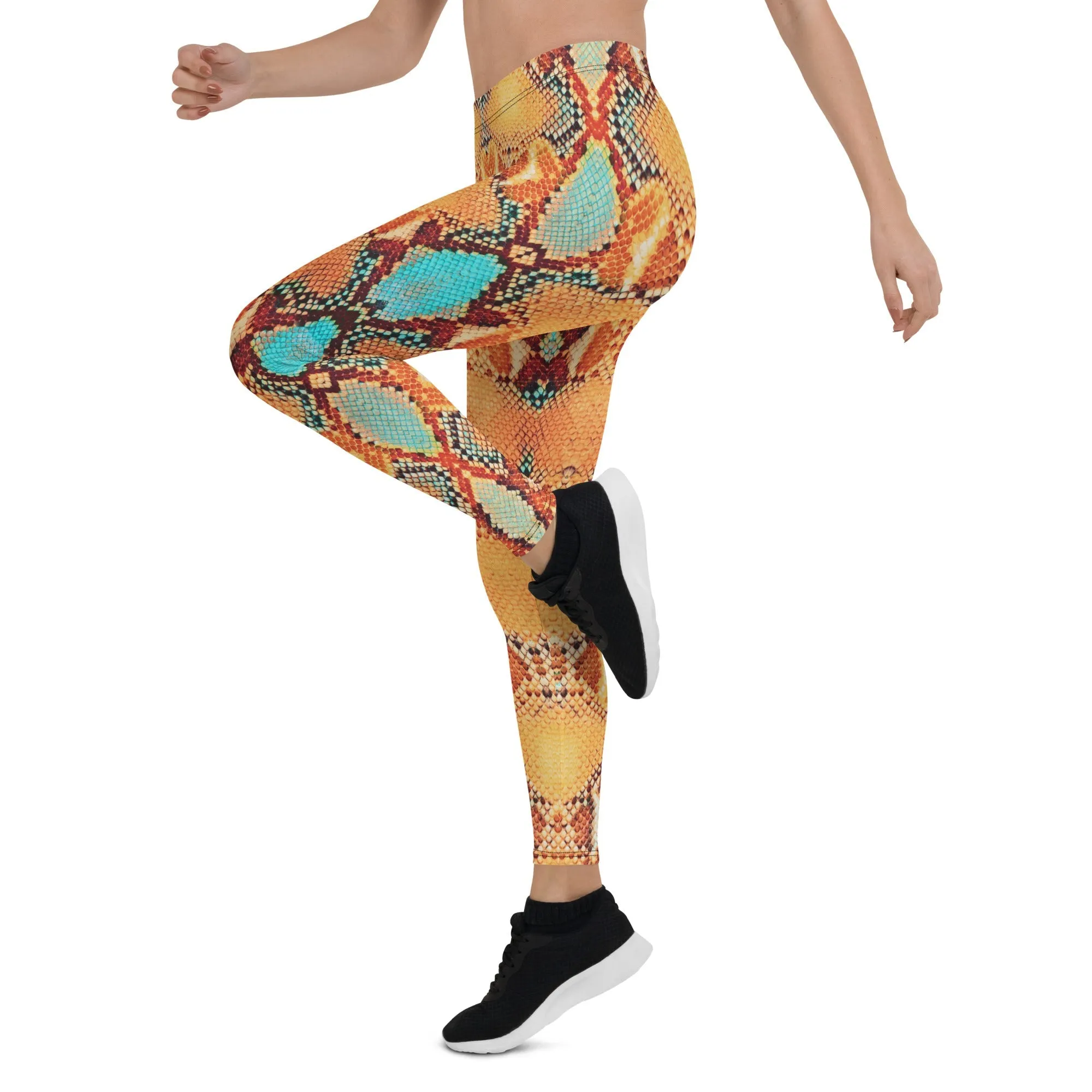 Colorful Snake Pattern Leggings