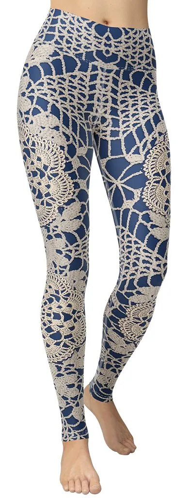 Crochet Print Yoga Leggings